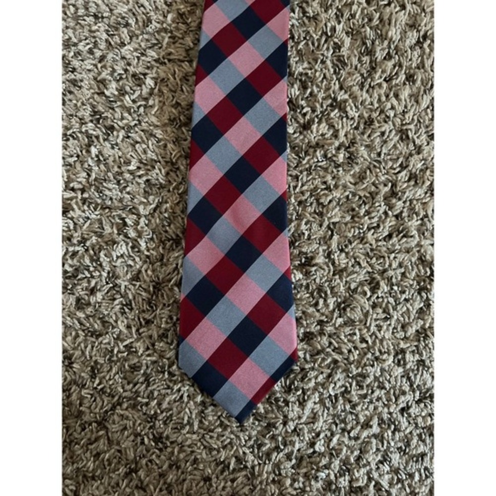 Nautica Men's Red/Blue Plaid Tie